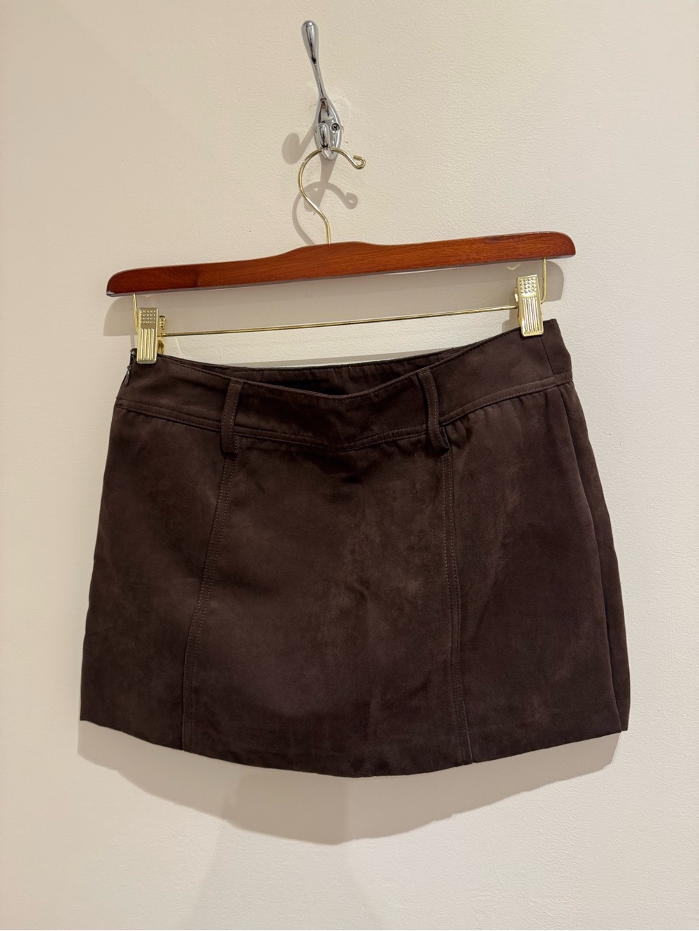 H&M Brown Suede Mini Skirt